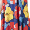 Floral beach skirt off shoulder bandage skirt