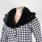 Sexy casual detachable fur collar printed coat