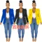 Solid Pleated Fashion Suit Coat