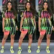 Printed Sports Short Sleeve Shorts Set