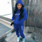 Plush and thick hooded casual sports suit