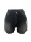 High elastic perforated denim shorts