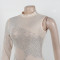 Diamond mesh slim dress