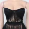 Mesh lace wrap dress