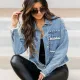 Beaded Denim Coat