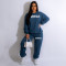 Fashion oversize loose casual sports two-piece set