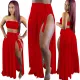 Chest wrap+underwear+mesh skirt swimsuit