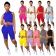 Top one-piece vest shorts sports suit