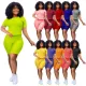 Pineapple cloth sports casual short-sleeved shorts set