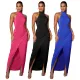 Long neck skirt pleated dress