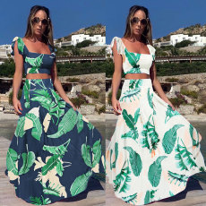 Large sexy casual fit printing two-piece set