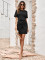 Casual round-neck knitted slim buttock dress