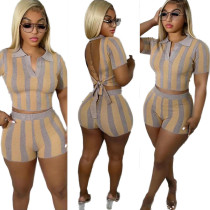 Sexy pit stripe print suit