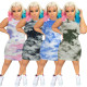Fashion sexy halo dyed sleeveless dress