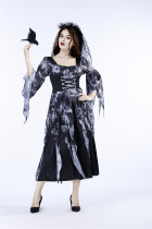 Halloween crow bride stage costume