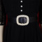 Oversized fashion patchwork chiffon beaded dress