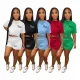 Printed letter sexy fashion two-piece set