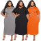 Solid color burnt flower hole hooded dress