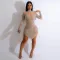 Hot drill irregular dress