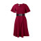 Flare Sleeve Solid Large Dress