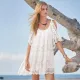 Strap layer by layer lace holiday beach skirt