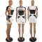 Summer positioning short sleeve shorts fashion casual sports two-piece set