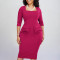 Oversized solid buttock dress