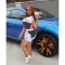 Summer positioning short sleeve shorts fashion casual sports two-piece set