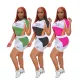 Summer positioning short sleeve shorts fashion casual sports two-piece set