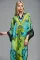 Printed holiday gown bikini sunscreen shirt