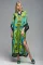 Printed holiday gown bikini sunscreen shirt