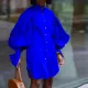 Large loose bubble sleeve lapel long-sleeved shirt