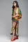 Printed holiday gown bikini sunscreen shirt