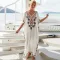 Embroidered holiday gown dress