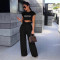 Popular letter printing sleeveless two-piece set
