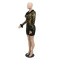 Fashion V-neck sequin buttock wrapped long-sleeved dress