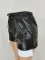 New elegant fashion deep pocket strap PU leather shorts