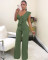 Sexy side shoulder ruffle jumpsuit
