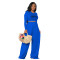 Casual women's printed lazy style short-sleeved bucket pants suit
