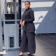 Tassel panel long sleeve shirt wide leg trousers suit