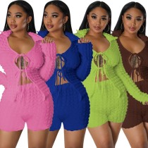 Fashion casual cardigan strap two-piece set