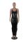 Spring and Summer New Temperament Dress Solid Deep V Neck Pleated Sexy Hip Wrap Dress