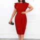 Oversized fashionable pleated ruffle dress