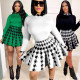 Fashion style positioning printing large skirt suit