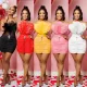 Fashion feather bra sleeveless short skirt dress