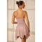 Fashion V-neck sling sleeveless skirt dress