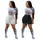 Solid color lace corns sweater fabric skirt
