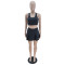 Open navel 100 fold skirt tennis suit