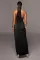 Long neck skirt pleated dress
