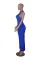 Long neck skirt pleated dress